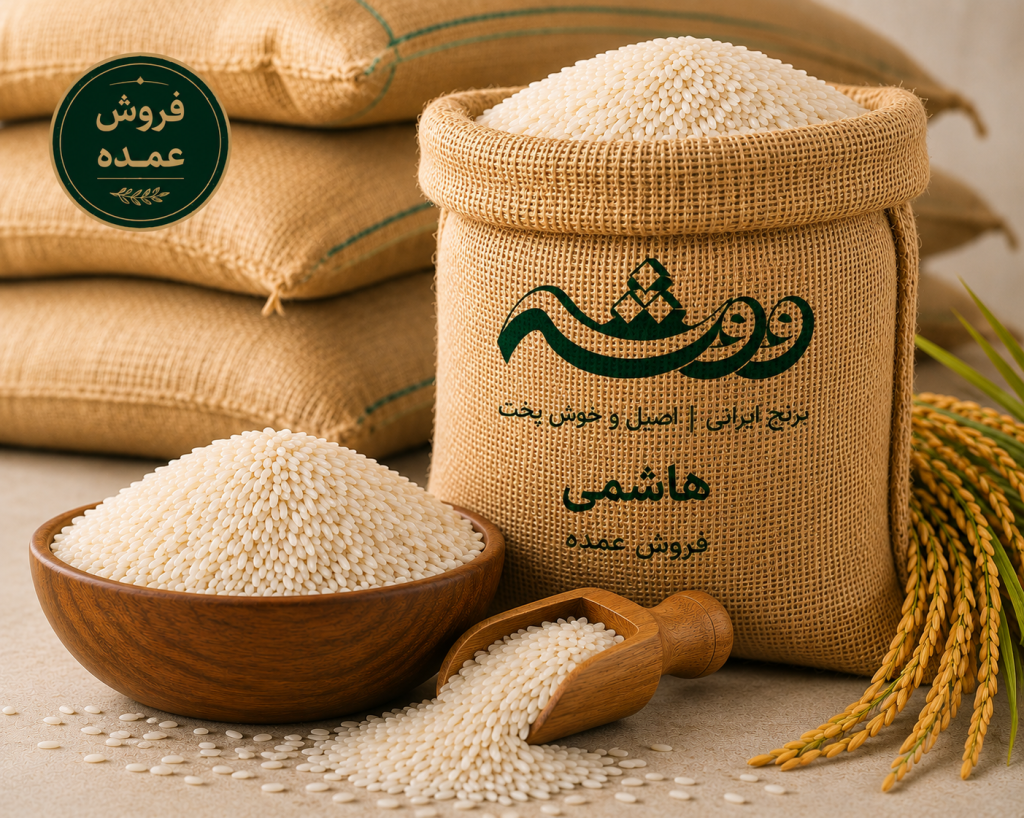 برنج هاشمی عمده ووشه در کیسه کنفی با فروش مستقیم از تولیدکننده و ارسال به سراسر کشور